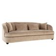 Fiji Sofa - 3 Seater - Grey Velvet Fabric