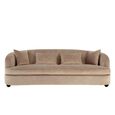 Fiji Sofa - 3 Seater - Grey Velvet Fabric