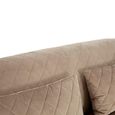 Fiji Sofa - 3 Seater - Grey Velvet Fabric