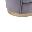 Franza Sofa - 3 Seater - Pleated Grey Velvet Fabric