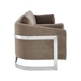 Freda Sofa - 3 Seater - Dark Grey Velvet Fabric