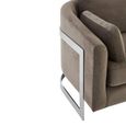 Freda Sofa - 3 Seater - Dark Grey Velvet Fabric