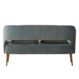 Hendricks Sofa - 2 Seater - Dusky Blue Velvet Fabric