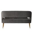 Hendricks Sofa - 2 Seater - Grey Velvet Fabric
