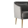 Hendricks Sofa - 2 Seater - Grey Velvet Fabric