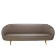 Lagero Sofa - 3 Seater - Brown Faux Leather