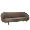 Lagero Sofa - 3 Seater - Brown Faux Leather
