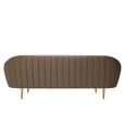 Lagero Sofa - 3 Seater - Brown Faux Leather