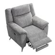 Monroe Electric Recliner Armchair - Adjustable Headrest - Ash Grey - Fabric