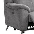 Monroe Electric Recliner Armchair - Adjustable Headrest - Ash Grey - Fabric