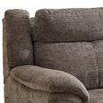 Monroe Electric Recliner Armchair - Adjustable Headrest - Stone - Fabric