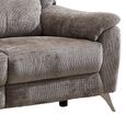Monroe Electric Recliner Armchair - Adjustable Headrest - Stone - Fabric