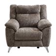 Monroe Electric Recliner Sofa Suite - 3+1+1 Seater - Adjustable Headrest - Stone - Fabric