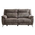 Monroe Electric Recliner Sofa Suite - 3+2 Seater - Adjustable Headrest - Stone - Fabric