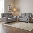Monroe Sofa Suite - 3+2 Seater - Ash Grey - Fabric