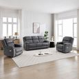 Morgan Electric Recliner Sofa Suite - 3+1+1 Seater - Slate Grey - Fabric