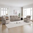 Morgan Electric Recliner Sofa Suite - 3+1+1 Seater - Taupe - Fabric