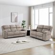 Morgan Electric Recliner Sofa Suite - 3+2 Seater - Taupe - Fabric