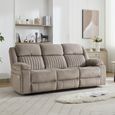Morgan Electric Recliner Sofa Suite - 3+2+1 Seater - Taupe - Fabric