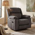 Morgan Manual Recliner Armchair - Iron - Fabric