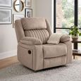 Morgan Manual Recliner Armchair - Taupe - Fabric