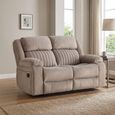 Morgan Manual Recliner Sofa - 2 Seater - Taupe - Fabric