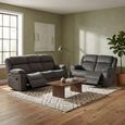 Morgan Manual Recliner Sofa Suite - 3+2 Seater - Iron - Fabric
