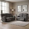 Morgan Manual Recliner Sofa Suite - 3+2 Seater - Slate Grey - Fabric