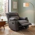 Morgan Manual Recliner Armchair - Iron - Fabric