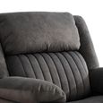 Morgan Manual Recliner Armchair - Iron - Fabric
