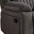 Morgan Manual Recliner Armchair - Iron - Fabric