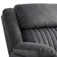 Morgan Manual Recliner Armchair - Slate Grey - Fabric