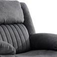 Morgan Manual Recliner Armchair - Slate Grey - Fabric