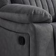 Morgan Manual Recliner Armchair - Slate Grey - Fabric