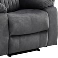 Morgan Manual Recliner Armchair - Slate Grey - Fabric