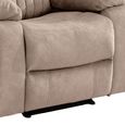 Morgan Manual Recliner Armchair - Taupe - Fabric