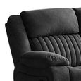 Morgan Manual Recliner Corner Sofa - with Storage Console - Iron - Fabric