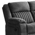 Morgan Manual Recliner Corner Sofa - with Storage Console - Slate Grey - Fabric