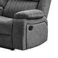 Morgan Manual Recliner Corner Sofa - with Storage Console - Slate Grey - Fabric