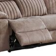Morgan Manual Recliner Corner Sofa - with Storage Console - Taupe - Fabric