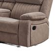 Morgan Manual Recliner Corner Sofa - with Storage Console - Taupe - Fabric