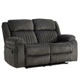 Morgan Manual Recliner Sofa - 2 Seater - Iron - Fabric