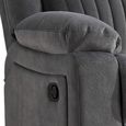 Morgan Manual Recliner Sofa - 2 Seater - Slate Grey - Fabric