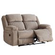 Morgan Manual Recliner Sofa - 2 Seater - Taupe - Fabric