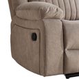 Morgan Manual Recliner Sofa - 2 Seater - Taupe - Fabric