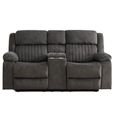 Morgan Manual Recliner Sofa - 2 Seater - with Storage Console - Iron - Fabric