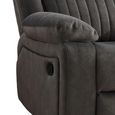 Morgan Manual Recliner Sofa - 2 Seater - with Storage Console - Iron - Fabric