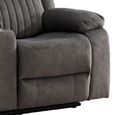 Morgan Manual Recliner Sofa - 2 Seater - with Storage Console - Iron - Fabric