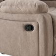 Morgan Manual Recliner Sofa - 2 Seater - with Storage Console - Taupe - Fabric
