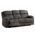 Morgan Manual Recliner Sofa - 3 Seater - Iron - Fabric
